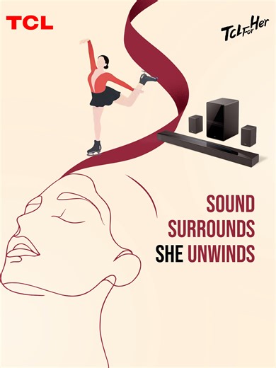 Find your flow with the TCL Soundbar: 💃 Feel the rhythm with premium surround sound that brings every song, movie and show to life. Make every moment of inspiration louder with TCL ✨ #TCL #TheCreativeLife #TCLforHer #Soundbar #InternationalWomensDay #WomensDay