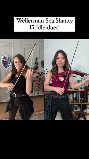 Our full cover of Wellerman x He’s a Pirate is out tonight at midnight on all major platforms! Then join us on my YouTube channel tomorrow morning at 10am ET for the music video premiere where we’ll both be in the comments excited to chat and watch the music video with all of you! @Mia Asano 😄🏴‍☠️ • • • •#wellerman #seashanty #thewellerman #music #musician #fiddle #duet #miaasano #taylordavis #violin #violinist #electricviolin #celtic #celticmusic #sea #pirate #shanty