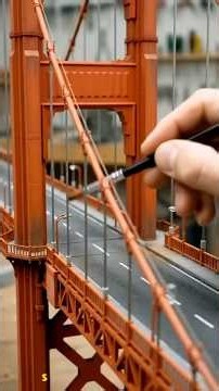 "Miniature Golden Gate Bridge — DIY Timelapse Build"
