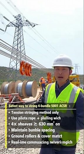 Safest OHTL Tension Stringing: 4-Bundle 500mm² ACSR on 220kV?