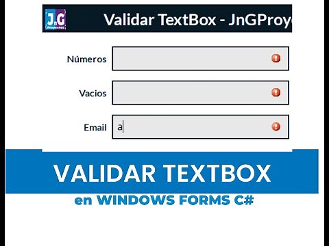Validar TextBox (solo números, vacíos, email) | C# Windows Forms