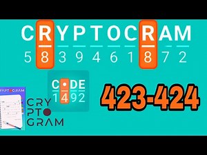 CRYPTOGRAM Word Logic Puzzles level 423 424