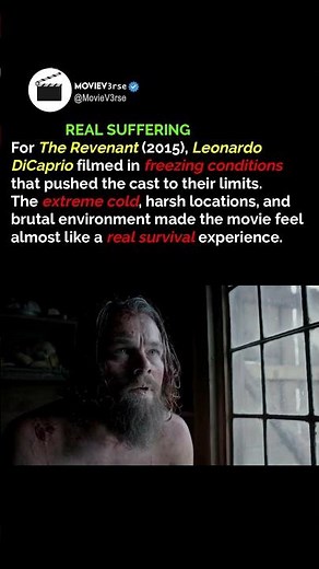Leonardo DiCaprio Nearly Froze to Death Filming This! #movie