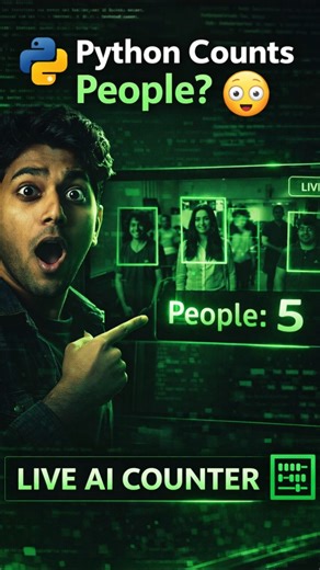Python Counts People in Video 🤯Explained in Tamil #shorts #shortsfeed