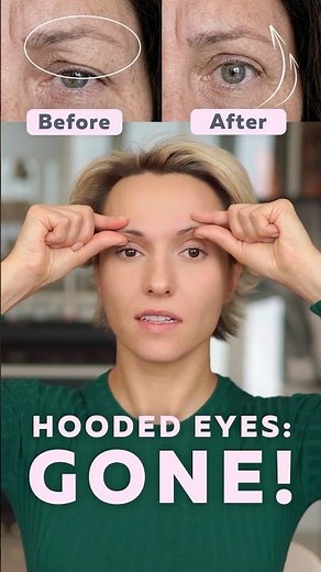 The ONLY exercise you need for HOODED EYES! 👁️✨ #hoodedeyes #antiaging #faceyoga