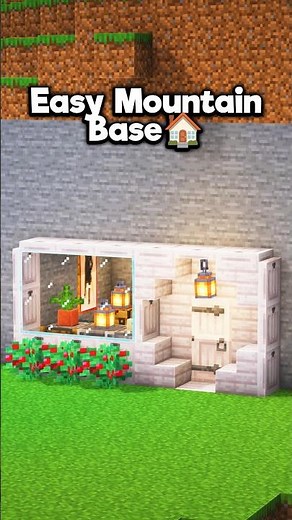 Easy Mountain Base in Minecraft 🏠