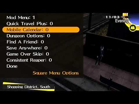 Persona 4 Golden - Custom Sub Menu (Mod Menu + QoL)