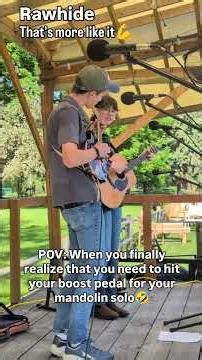 Andrew's favorite Bill Monroe tune on mandolin is Rawhide #opps #siblings #madolin #guitar #rawhide