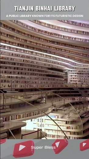 Modern library in china with unique design