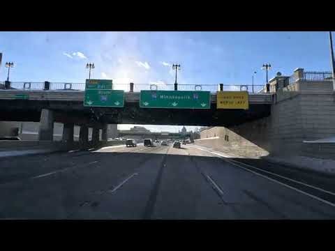Driving on I 94 through minneapolis, MN.