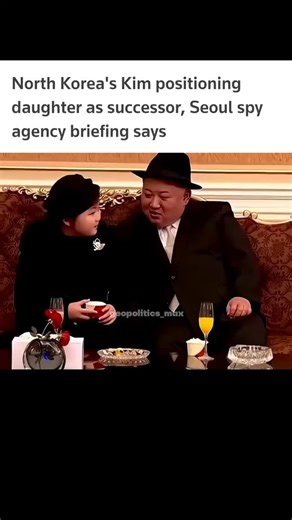 Geopolitics Max on Instagram: "North Korean leader Kim Jong Un appears to be taking steps to consolidate his daughter's position as successor, and there are signs she is providing input on policy matters, South Korean lawmakers said on Thursday, citing a spy agency briefing. South Korea's National Intelligence Agency (NIS) will be closely watching whether the daughter, believed to be named Kim Ju Ae, attends an upcoming meeting of the ruling Workers' Party and how she is presented, including whe