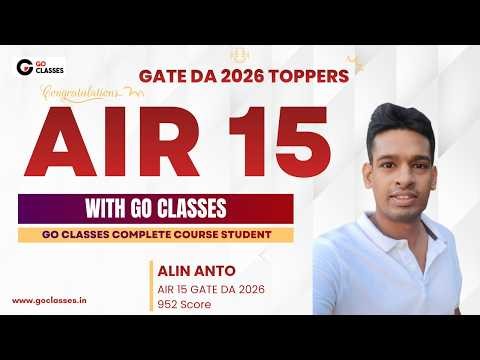 AIR - 15, GATE DA 2026 | Alin Anto | Our Complete DA Course Student