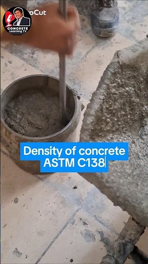 Density: test method ASTM C138 #construction #qualityconcrete #concrete #concretetechnology