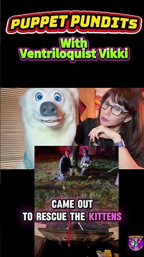 Ventriloquist Puppet's Hilarious Twist on Kitten Rescue!