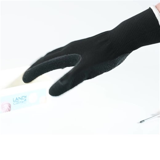 Industrial Working Polyester Knitted Latex Crinkle Coated Protective Wholesale Work Men Safety Hand Gloves