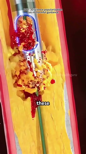 This Spinning Drill Clears Blocked Arteries in Seconds | Rotational Atherectomy animation