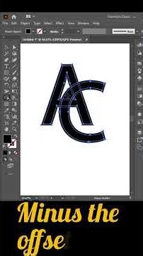 Creating "AC" beautiful logo in adobe illustrator with Graphic world with irfan #logo #creative