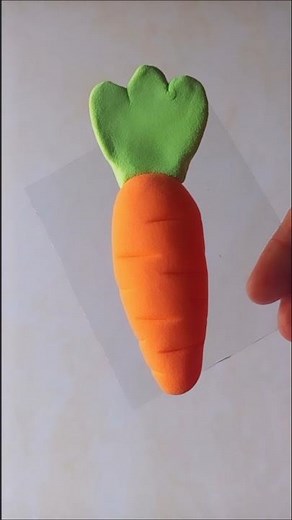Cute Clay Carrot🥕Easy Clay Art for Kids #ClayArt#ClayCarrot#ClayFood#ModelingClay