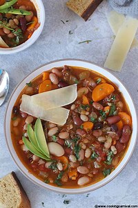 Instant Pot 15 Bean Soup - Vegetarian- Cooking Carnival