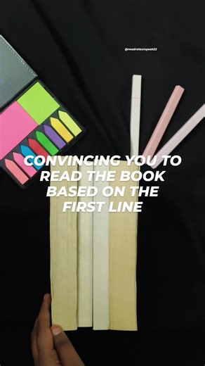 Convincing you to read the book based on the first line #bookrecommendations #books #booktok #review