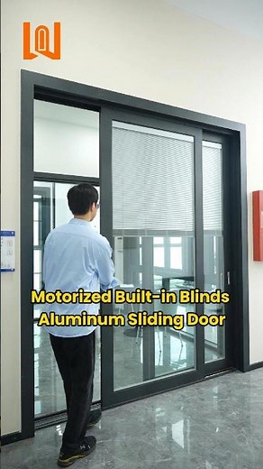 Motorized Built-in Blinds Aluminum Sliding Door #modernhomeideas #slidingdoor #blinds #renovation