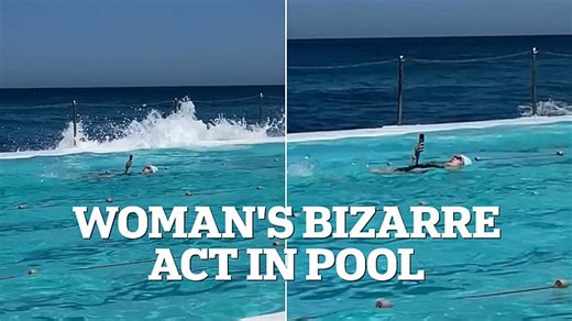 Woman's bizarre act in public ocean pool leaves swimmers stunned