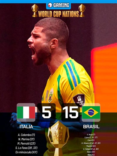 Victoria histórica de Brasil contra Italia en Kings League