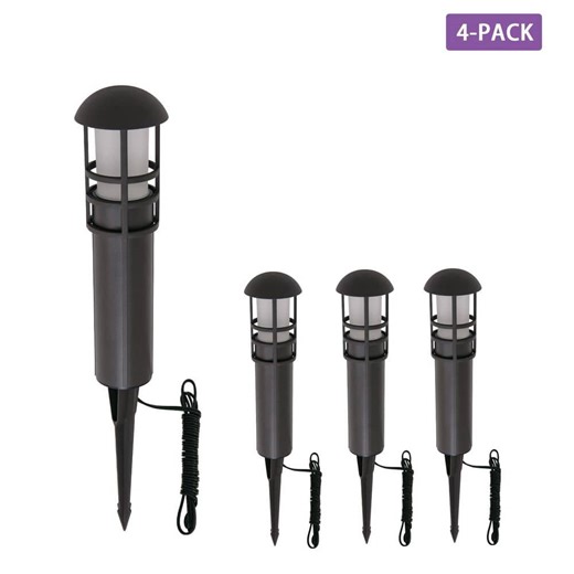 Check The Home Depot's Q&A Before Buying: Sofiton 3-Watt Bronze Low Voltage Integrated LED Weather Resistant Landscape Light Kit Outdoor LED Path Light (4-Pack)