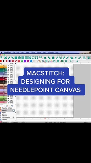 Designing on Max Stitch for Needlepoint Canvases