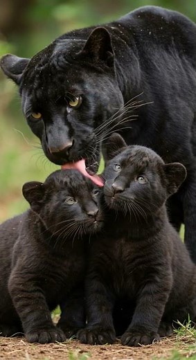 “Beautiful Panther Family Moments | Rare Black Panther With Cubs | Real Wildlife Footage”