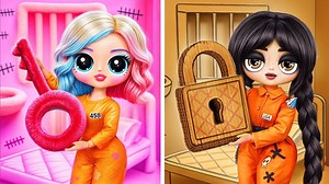 ¡Escape de la Prisión de Cartón ¡Merlina 2 Manualidades para Muñecas LOL OMG | Lalilu Español