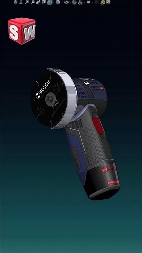 Mini Angle Grinder - 3D modeling in SolidWorks