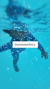 A disoriented entry simulation mimics what happens when a child falls unexpectedly into water-feet first, head first, sideways or backwards. It's designed to challenge their ability to regain orientation, make an assessment, and respond appropriately. But it's important to understand: this level of training isn't where we start. Before attempting disoriented entries, a child must have already mastered essential survival skills, including: • Independent back floating • Breath control • Stability 