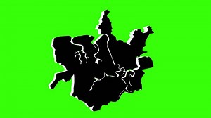 Download green screen 3d map of Kuching in malaysia for free