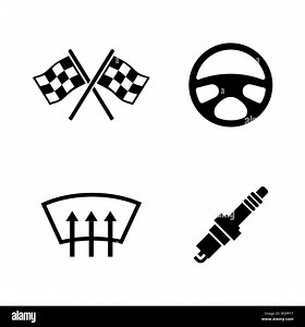 Car Parts. Simple Related Vector Icons Set for Video, Mobile Apps, Web Sites, Print Projects and Your Design. Black Flat Illustration on White Backgro Stock Vector Image & Art - Alamy