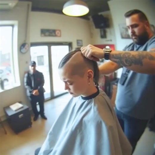 A young woman went to the barbershop to shave off her hair that was falling out after chemotherapy – but there, something completely unexpected happened 😢😱 For days, she had looked at herself in the mirror: familiar, yet changed. Her hair was thinning, strands scattered across the pillow every night and stuck in her brush every morning. It became torture. She was tired of fighting not only the illness but also this constant reminder. — “That’s it,” she whispered to herself. “If I have to, I’ll