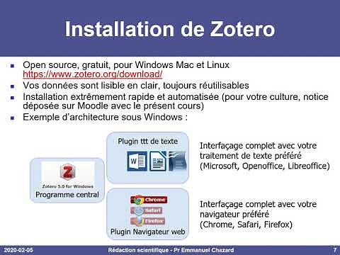 Citer les articles scientifiques d'une bibliographie, utiliser Zotero (logiciel gratuit)