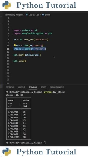 Plot Polars Dataframe In 30 Seconds | Python Tutorial
