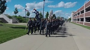 We caught Divs. 941 & 942 marching back to their barracks while singing cadence following graduation rehearsal on Thursday, Aug. 20. | U.S. Navy Recruit Training Command