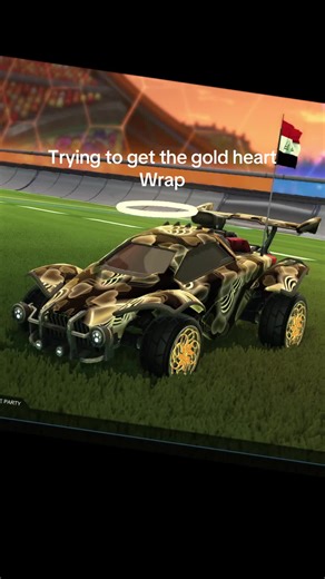 Trying to Get the Gold Heart Wrap in Rocket League