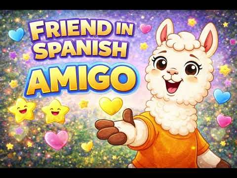 Friend in Spanish | Amigo | Learn Spanish for Kids with Luma 🦙