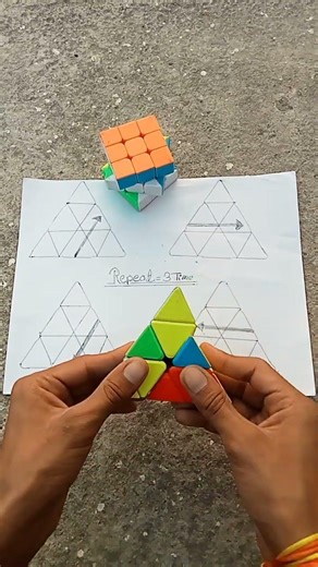 magic tricks in the pyraminx cube solve #how #viralshort #pyraminxcube #puzzlegame