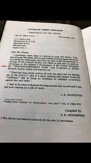 JB Danquah's Letter to Queen Elizabeth on Ghana's Independence