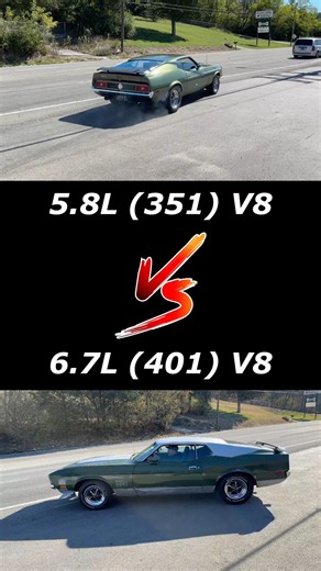 Ford 5.8L (351) V8 vs 6.7L (401) V8 Exhaust Sound Test!