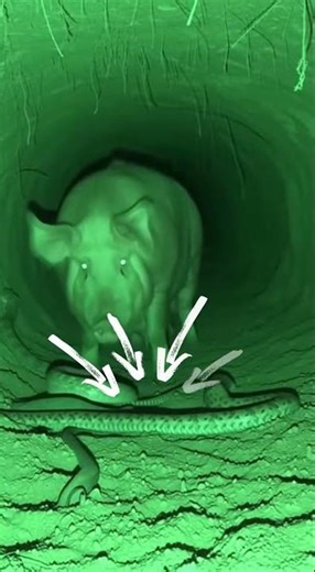 Mother Pig Fearlessly Attacks Snake to Protect Her Piglets#animals #protection#shortvideo#cuteanimal