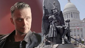 1.9M views · 665 reactions | The Satanic Temple is a group of liberal advocates who oppose the influence of religious rights in American politics. One of their latest protests was an attempt to install a statue of Baphomet—a mystical winged goat creature—in front of Arkansas’ Capitol building, an act they believe is a fight for the First Amendment. | VICE Selects | Facebook