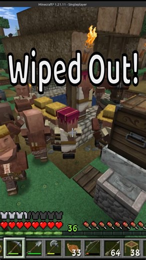 Village Wiped Out — I Rebuilt It #minecraft #minecraftshorts #villagerebuild