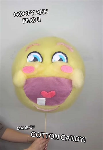 Delicious Goofy Cotton Candy Emoji Creation
