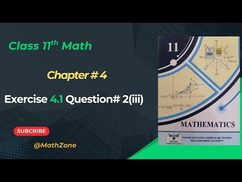 Class 11 Math Chapter 4 | Exercise 4.1 Q2 (Part iii) | Full Concept in Urdu/Hindi | New Book 2025