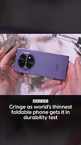 24K views · 72 reactions | Zack Nelson, creator of the well-known tech YouTube channel JerryRigEverything, has put the world’s thinnest foldable smartphone, the Oppo Find N5, through his rigorous durability test. Video Credit: JerryRigEverything / YouTube #smartphone #foldable #oppofindn5 | Digital Trends | Facebook